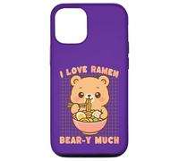 Custodia per iPhone 12/12 Pro Amo i ramen Bear-y Much Kawaii Bear Noodles