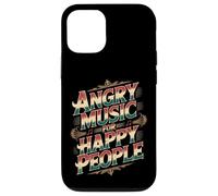 Custodia per iPhone 12/12 Pro Angry Music For Happy People Emo Fan Punk Listener -