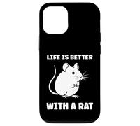Custodia per iPhone 12/12 Pro Animals Cute Mouse rodent Rat life is better with a Rat