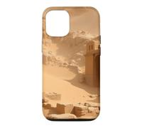 Custodia per iPhone 12/12 Pro Antiche rovine del deserto sepolte nella sabbia Paesaggio Opere d'arte