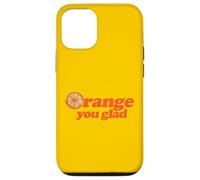 Custodia per iPhone 12/12 Pro Arancia, sei contento, illustrazione, zesty