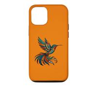 Custodia per iPhone 12/12 Pro Arancio colibrì nativo americano
