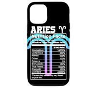 Custodia per iPhone 12/12 Pro Ariete Valori nutrizionali Segno zodiacale Astrologia Blu Viola