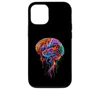 Custodia per iPhone 12/12 Pro Arte fluida astratta di anatomia del cervello colorato