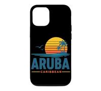 Custodia per iPhone 12/12 Pro Aruba Caraibi Retro Tramonto Vacanza
