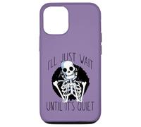 Custodia per iPhone 12/12 Pro ASPETTERÒ UN TRANQUILLO Halloween Teacher Skeleton Meme