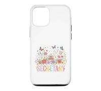 Custodia per iPhone 12/12 Pro Assistente amministratore della macchina da scrivere floreale segretaria