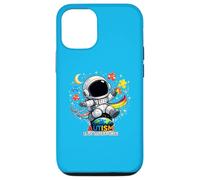 Custodia per iPhone 12/12 Pro Autism Is My Super Power, Carino Astronauta Puzzle Piece