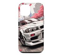 Custodia per iPhone 12/12 Pro Auto da corsa JDM Drift vintage Tokyo Sakura Flower Blossom Art
