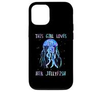 Custodia per iPhone 12/12 Pro Awesome Cute UnderWater This Girl loves her JellyFish
