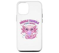 Custodia per iPhone 12/12 Pro Axolotl Blowing Bubble Chewing Gum Bubble Trouble, Axolotl