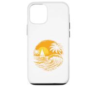 Custodia per iPhone 12/12 Pro Barca a vela sull'isola - Vacanza al mare retrò per vacanze di primavera