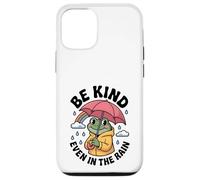 Custodia per iPhone 12/12 Pro Be Kind Even In The Rain Cute Frog Gentilezza Groovy Rainbow