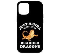 Custodia per iPhone 12/12 Pro Bearded Dragon Pet Lizard Reptile Animal Gift Black