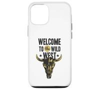 Custodia per iPhone 12/12 Pro Benvenuti al Wild West Bull Skull Vintage Western Logo