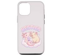 Custodia per iPhone 12/12 Pro Besties Axolotl Capybara Bubble Tea Carino Kawaii Anime Animale