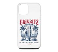 Custodia per iPhone 12/12 Pro Biarritz France Surf Summer - Stampa invecchiata