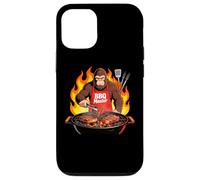 Custodia per iPhone 12/12 Pro Bigfoot Cooking Grill BBQ Funny Gift Bigfoot