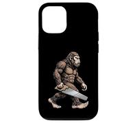 Custodia per iPhone 12/12 Pro Bigfoot - Sega manuale per carpentiere Sasquatch, lavorazione del legno