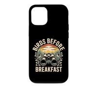 Custodia per iPhone 12/12 Pro Birds Before Breakfast retro birdwatching binocolo natura