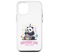 Custodia per iPhone 12/12 Pro Birthday Girl Design Panda Cupcake Esprimi un desiderio