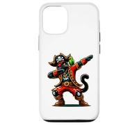 Custodia per iPhone 12/12 Pro Black Cat Dabbing Dab Parrot Funny Halloween Pirate Costume