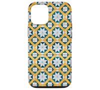 Custodia per iPhone 12/12 Pro Blu Bianco Giallo Portogallo Lisbona Tile Pattern