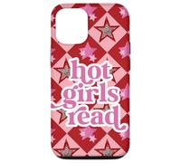 Custodia per iPhone 12/12 Pro Book Lover Hot Girls Read Preppy Pink Red Star Y2K