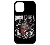 Custodia per iPhone 12/12 Pro Born To Be A Rockstar Rock N Roll Rock Band Chitarrista Punk