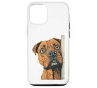 Custodia per iPhone 12/12 Pro Boxer curioso che sbircia gli amanti degli animali domestici
