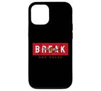 Custodia per iPhone 12/12 Pro Break the Rules Wild Tiger Quotes Illustration Graphic