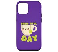 Custodia per iPhone 12/12 Pro Brew-tiful Day Tea Kawaii Carino Divertente