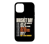 Custodia per iPhone 12/12 Pro Brisket Day Schedule Funny BBQ Smoker Pitmaster The Stall
