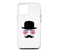 Custodia per iPhone 12/12 Pro British Gentleman - Cappello a bombetta, motivo: aviatori Union Jack