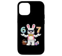 Custodia per iPhone 12/12 Pro Building Blocks Happy Easter Day Bunny Eggs 6 7 Meme Kids