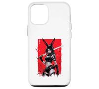 Custodia per iPhone 12/12 Pro Bunny Anime Girl Samurai Stile Giapponese Guerriero Grafica