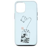 Custodia per iPhone 12/12 Pro Bustina di tè Great Wave Estetica giapponese