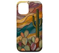 Custodia per iPhone 12/12 Pro Cactus di vetro colorato Artful Trendy