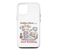Custodia per iPhone 12/12 Pro Caffè Primi Pazienti Secondo Divertente Infermiera