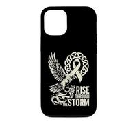 Custodia per iPhone 12/12 Pro Cancro ai polmoni del corvo vichingo - Rise Through The Storm - Norreno