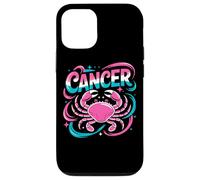 Custodia per iPhone 12/12 Pro Cancro Segno zodiacale Granchio Rosa Astrologia Vibes