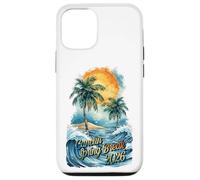Custodia per iPhone 12/12 Pro Cancun Spring Break 2026 Palma e onde ad acquerello