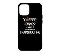 Custodia per iPhone 12/12 Pro Cani da caffè e traptiro | Skeet Trap Clay Shooting
