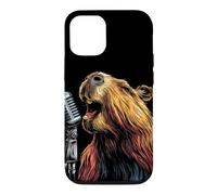 Custodia per iPhone 12/12 Pro Capibara canto piacevole per ragazzi e ragazze karaoke