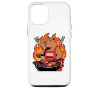 Custodia per iPhone 12/12 Pro Capybara Cooking Grill BBQ Funny Gift Capybara