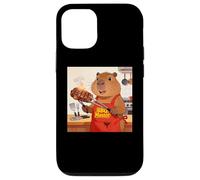 Custodia per iPhone 12/12 Pro Capybara Cooking Grill BBQ Funny Gift Capybara