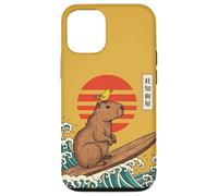 Custodia per iPhone 12/12 Pro Capybara Surf Giapponese Grande Onda Kanagawa Ukiyo-e