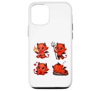Custodia per iPhone 12/12 Pro Carino Rosso Baby Devil Character Set Forme Mania