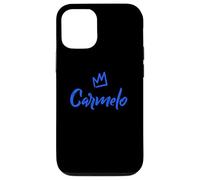 Custodia per iPhone 12/12 Pro Carmelo il re/corona blu e nome per gli uomini chiamato Carmelo