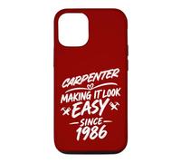 Custodia per iPhone 12/12 Pro Carpenter 40° anniversario di compleanno, perfetto falegname